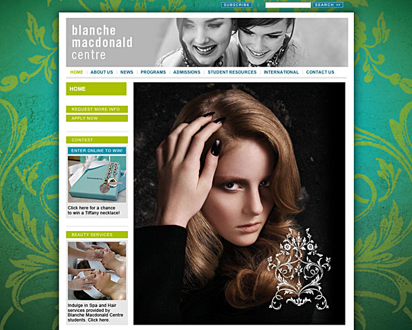 Blanche Macdonald Home Page Blanche Macdonald Website Launch Home Page