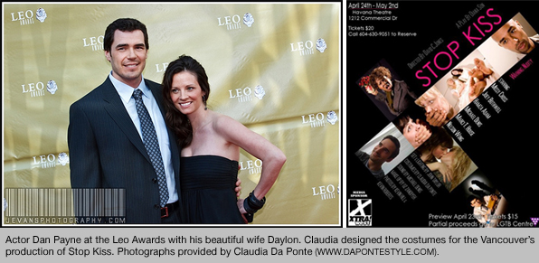 Blanche Macdonald Fashion Merchandising Graudate Claudia Da Ponte styled Actor Dan Payne for the Leo Awards