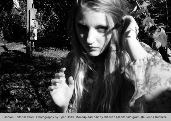 fashion school student styling photo shoot