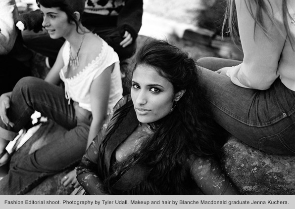 fashion school student styling photo shoot