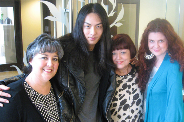 Top Fashion School Grad David Chiang with BMC Staff Mel Donna Peggy