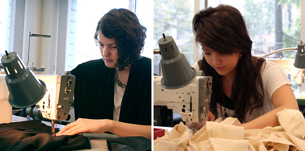 Fashion Design Students Sewing