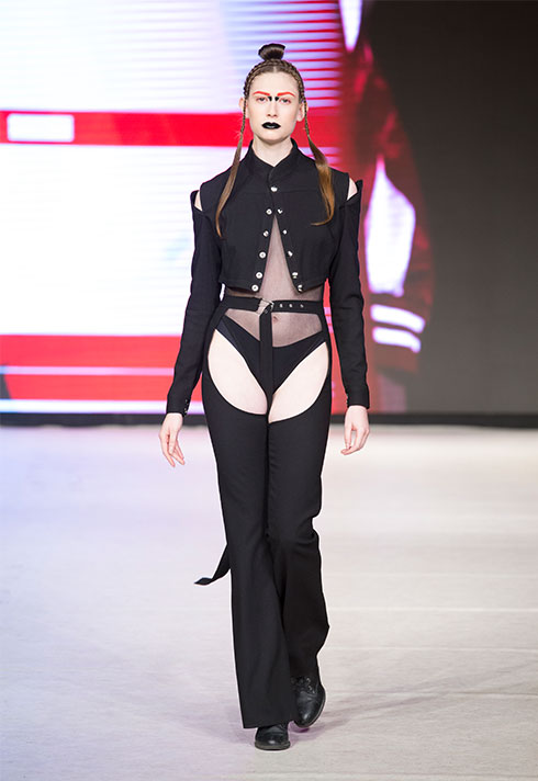 top fashion design school graduate evan clayton vfw chaps