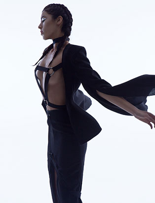 top fashion design school graduate evan clayton lillith chest harness