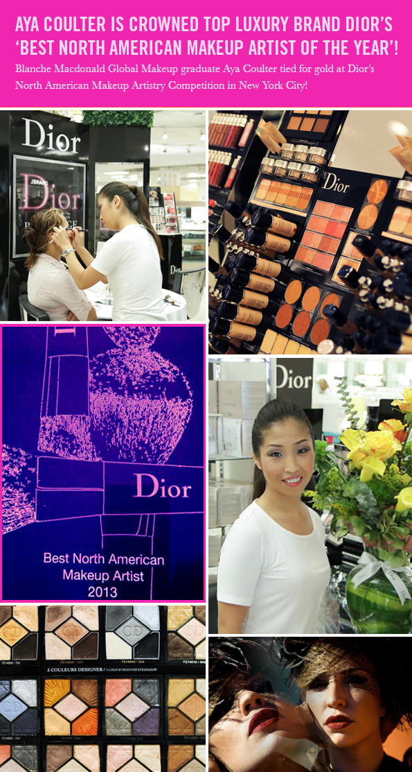 Canada's Top Makeup School Graduate Aya Coulter, Winner of Dior Makeup Artist of the Year