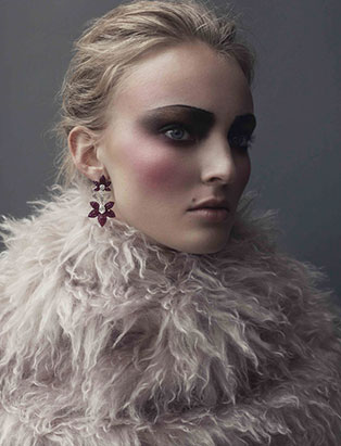 top makeup school graduate janeen witherspoon exit magazine editorial shaggy fur