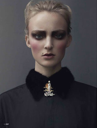 top makeup school graduate janeen witherspoon exit magazine editorial fur collar