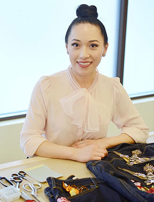 top fashion design graduate wen chee liu embellished denim