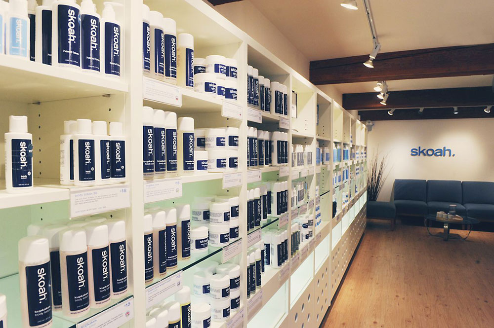 skoah spa product wall