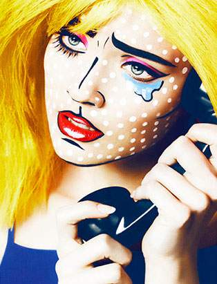 pop art comic makeup by blair petty