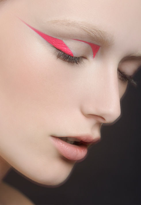 graphic pink eye makeup by blair petty