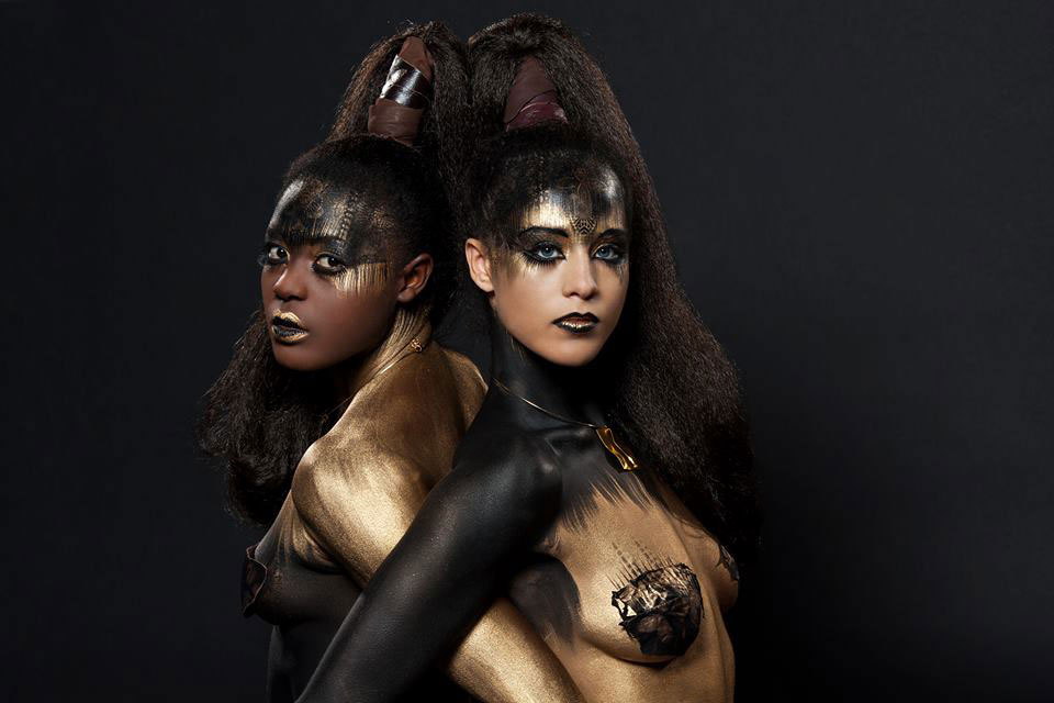 natacha trottier top makeup artist gold bodypainting