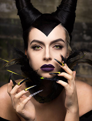 top beauty school graduate paige roy maleficent makeup and nail art