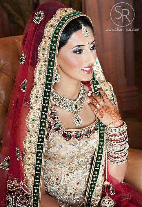 sharon rai bridal makeup indian bride with veil