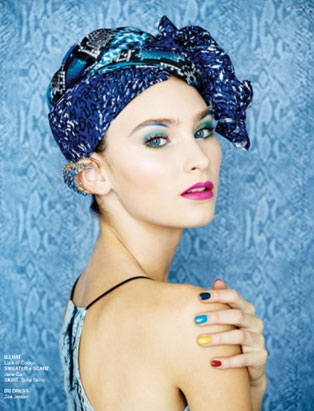 blue beauty makeup by instructor marlayna pincott