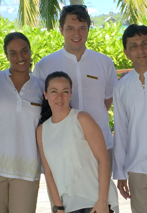 top spa school graduate roxana sanchez shangri las villingili resort spa maldives spa team