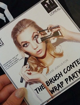 l'oreal the brush contest wrap party invite