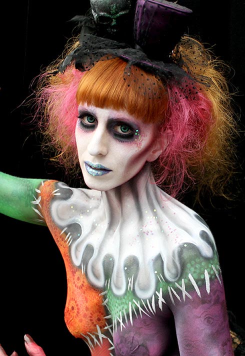 circus full bodypaint by artist Jennifer Little
