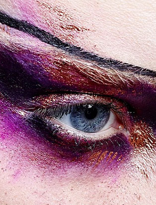 top makeup school graduate jenna kuchera purple glitter eye