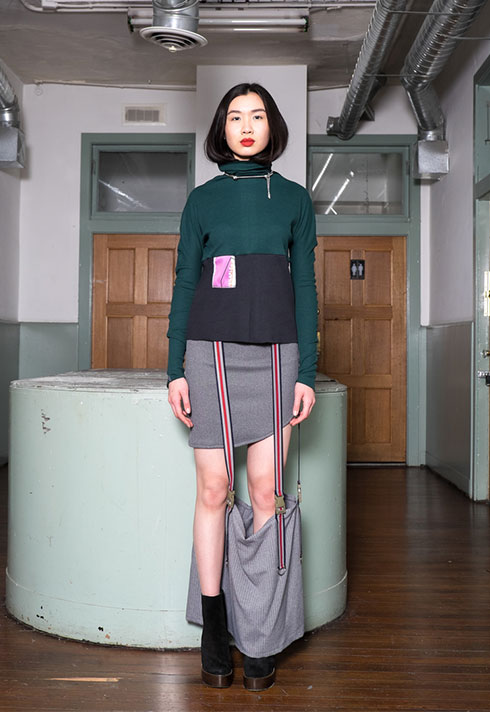 top fashion design graduate alex s yu deconstructed skirt