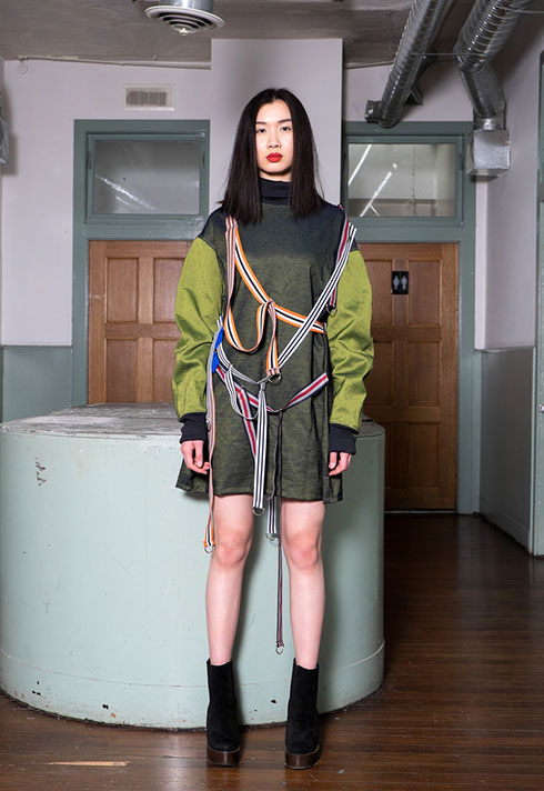 top fashion design graduate alex s yu jumper straps