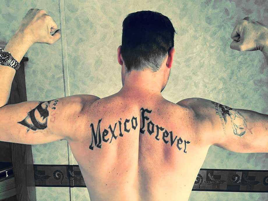 mexico forever back tattoo by pepper gallegos