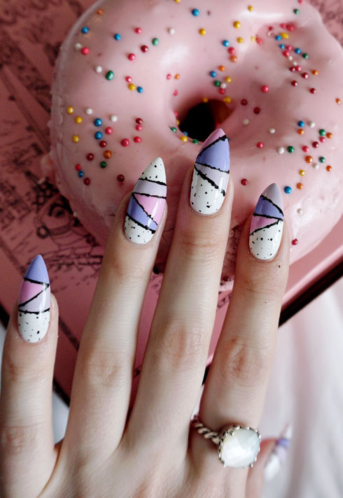 little mythy nails school graduate donut sprinkles