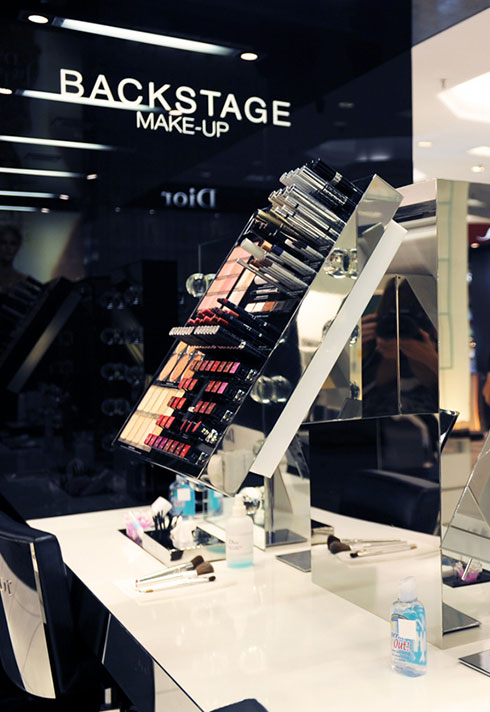 Dior Account Executive Maggie Chung, Backstage Makeup Counter, BC