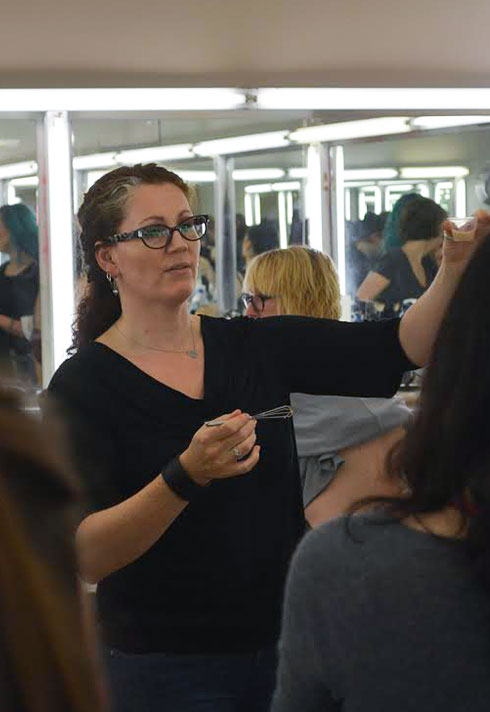 rebeccah delchambre top makeup artist classroom instructing