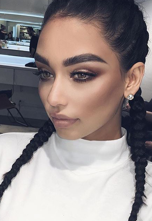 top makeup school graduate sara rose janis joostema double braids