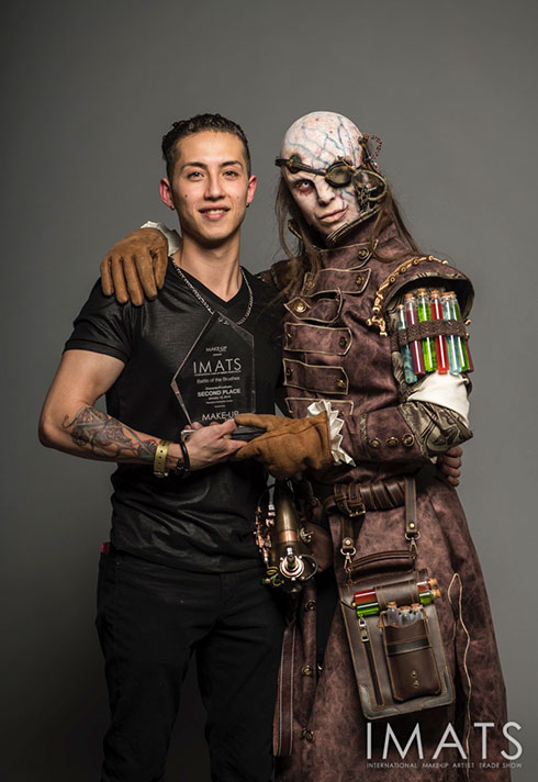 top makeup graduate daniel takahashi imats battle of the brushes trophy