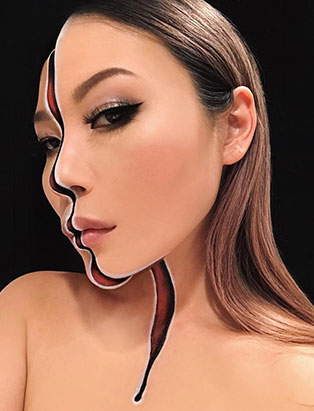 top makeup graduate mimi choi mimles vertical split
