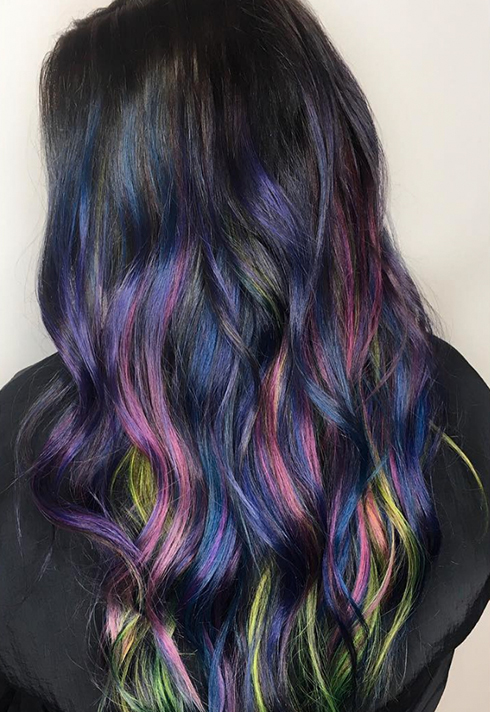 erin murphy pt hair grad dark rainbow dye