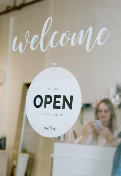 parlour beauty boutique entrance