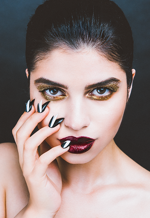 pro nail grad stefania flex layered nails photoshoot