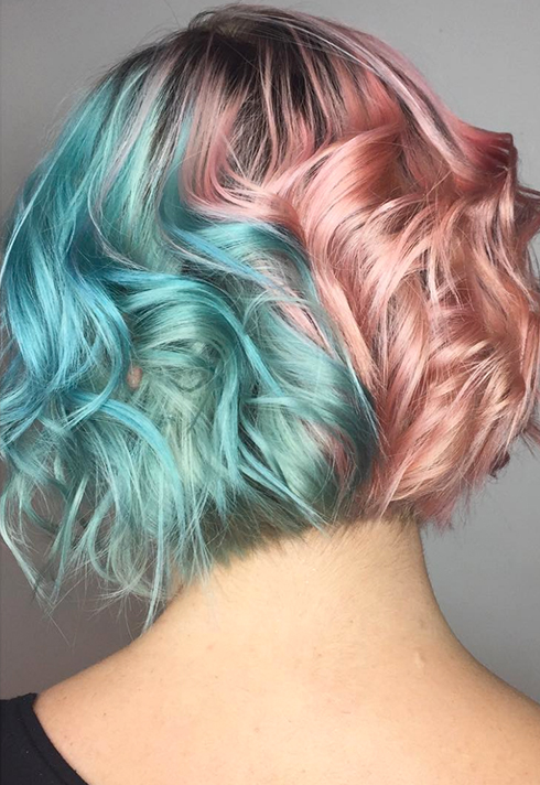 erin murphy two tone pastel hair