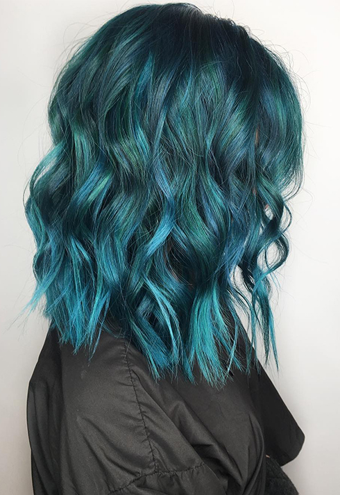 erin murphy teal fashion colour hair grad