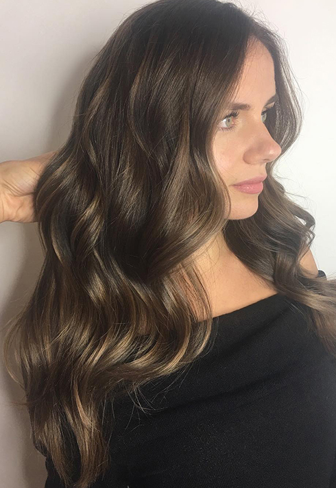 sabrina beltrano hair school caramel balayage