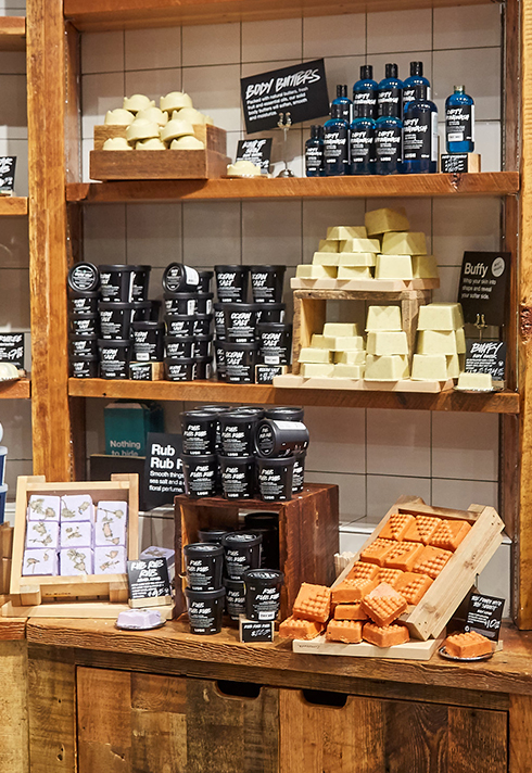 lush visual merchandiser kyle ziegenhagel shelving display