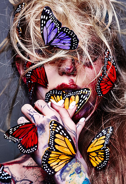 freelance makeup artist and graduate shawnna downing butterflies creative