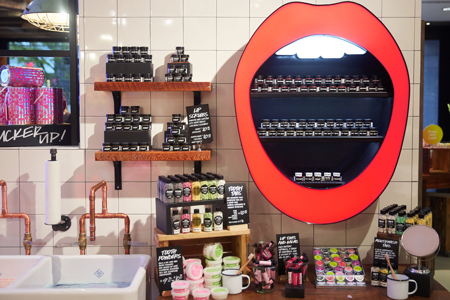 lush visual merchandiser kyle ziegenhagel lip products