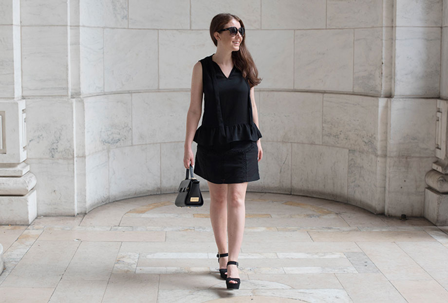 fashion marketing graduate lyndi barrett little black dress