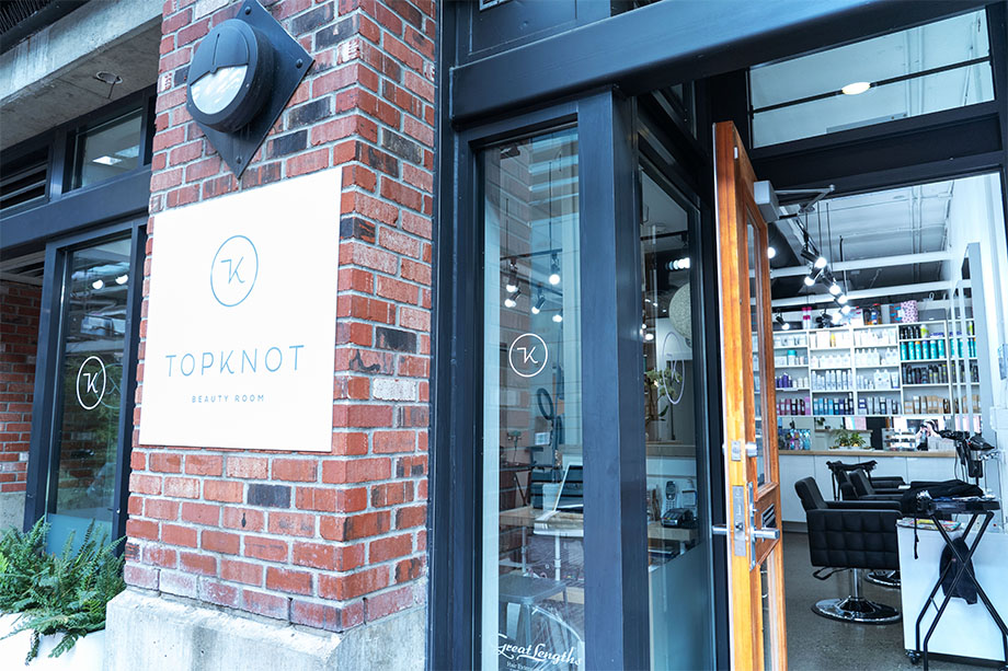 topknot salon yaletown exterior street entrance cool