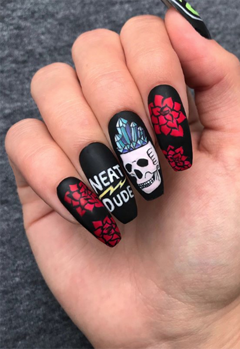 lana sheen skull nails BMC grad