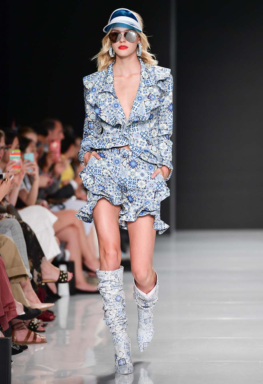 Hilary MacMillan, catwalk, patterns, boots, fashion coordinates