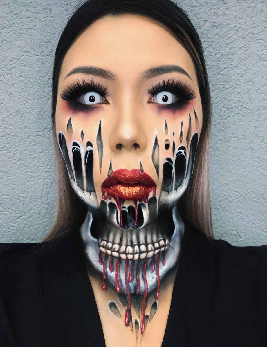 Mimi Choi,IMATS,BMC, demo, skull makeup