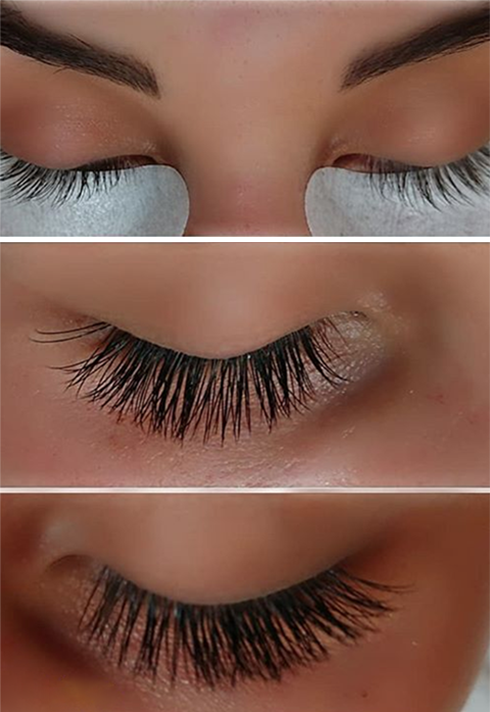 examples of before and after lash treatments