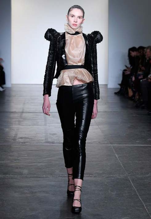 Kirsten Ley, Blanche Macdonald, runway, leather, fashion designer, NERO, runway, fashion week