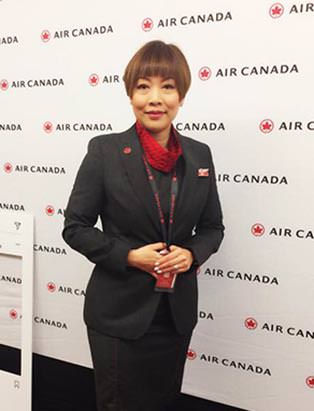 Sandy Na in her role at Air Canada