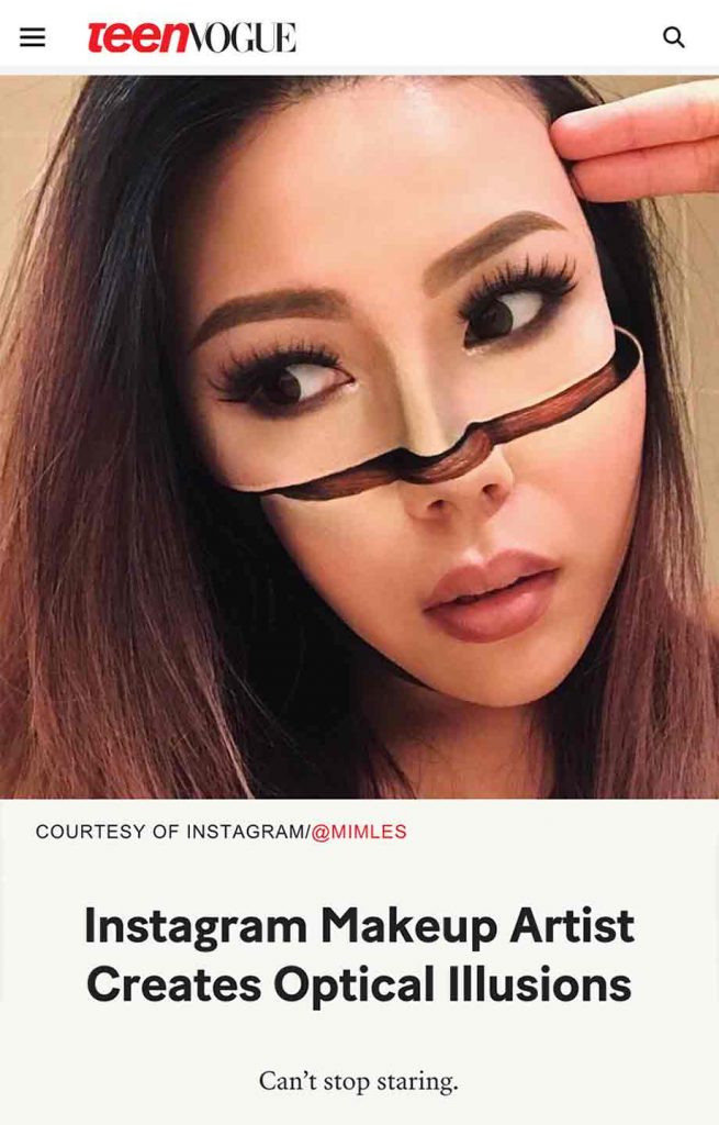 teen vogue mimi choi optical illusion makeup artist